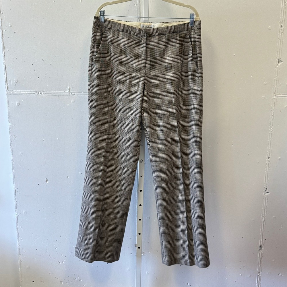 NWT Brooks Brothers Wool Blend Glen Plaid Trousers Dress Pants Career Classic